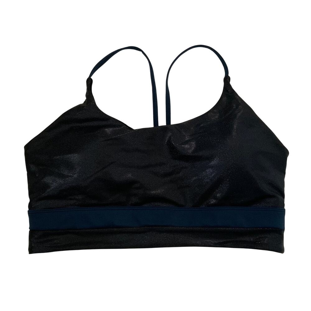 ZYIA Active Strappy‎ Metallic Padded Sports Bra - Size Large